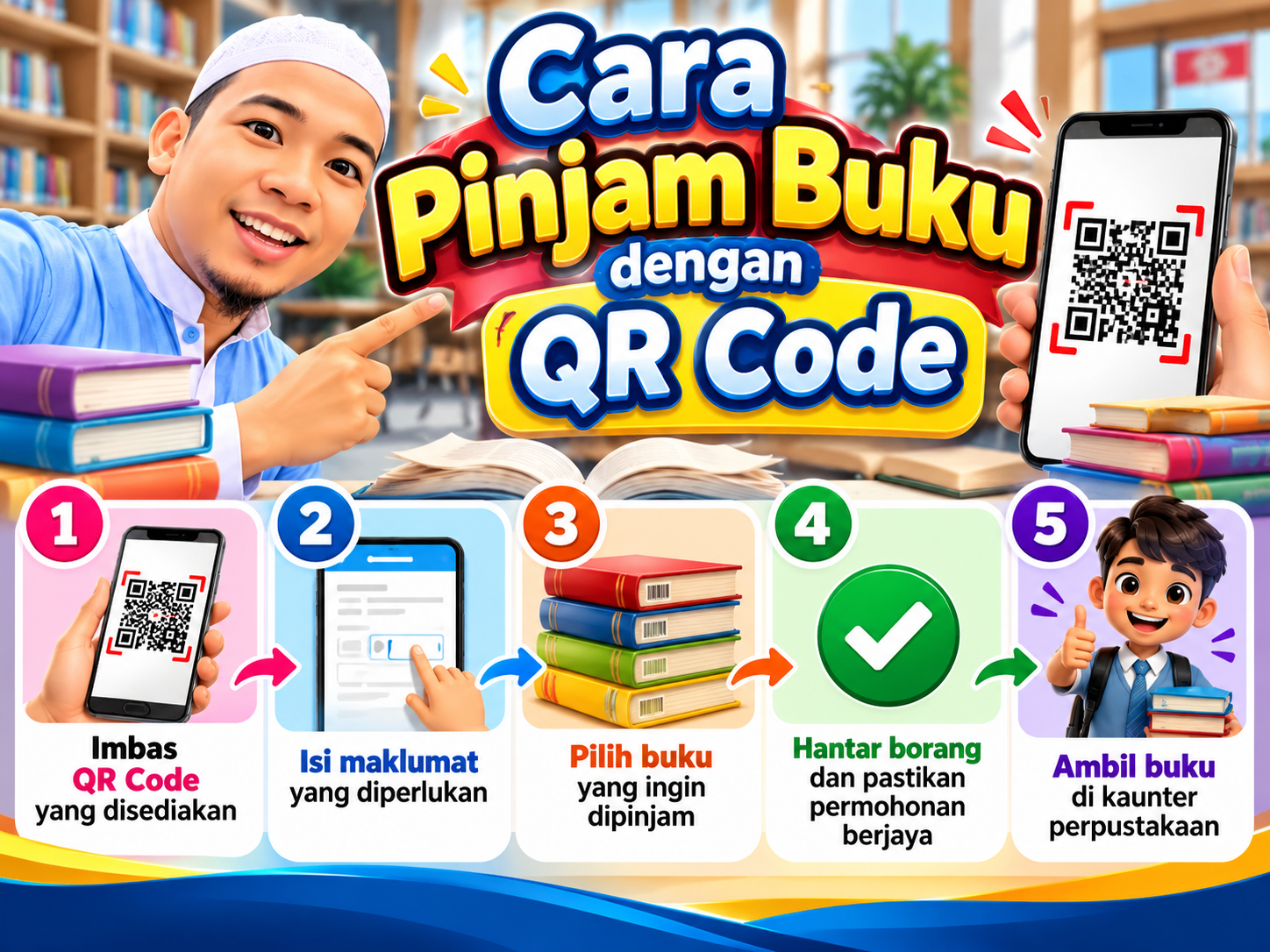 Cara Pinjam Buku dengan QR Code